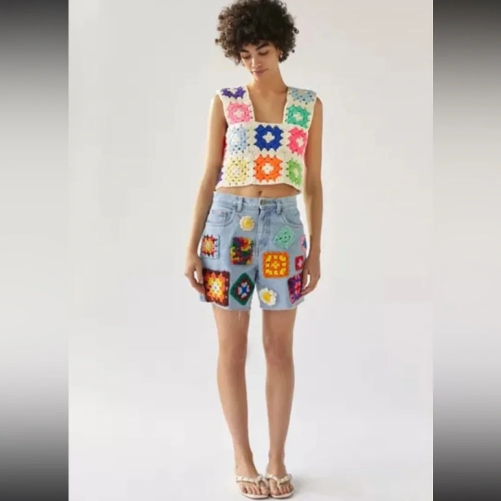 Urban Outfitters THE SERIES Granny Denim Short NWT SZ 31” - Picture 7 of 7